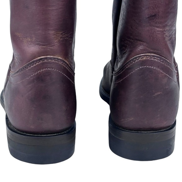 JUSTIN L 3408 ROPER COWHIDE LEATHER BROWN BARN CLASSIC COWBOY WORK BOOT - Picture 9 of 13